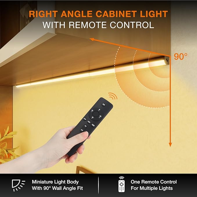 Under Cabinet Lights Remote Control, 4 Pack Magnetic Rechargeable Light bar - Image 4