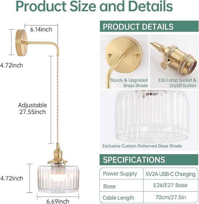 Battery Operated Wall Sconce - Image 3