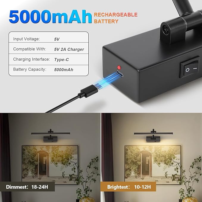Wireless Picture Lights for Wall Battery Operated Art Lighting for Paintings - Image 6