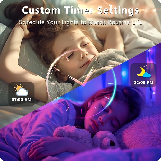 DAYBETTER LED Lights for Bedroom 132ft, Music Sync Color Changing Strip Lights - Image 4