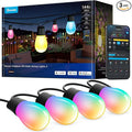 Govee S14 Bulb Outdoor String Lights 2, 144ft Smart RGBIC Warm White Patio by Govee