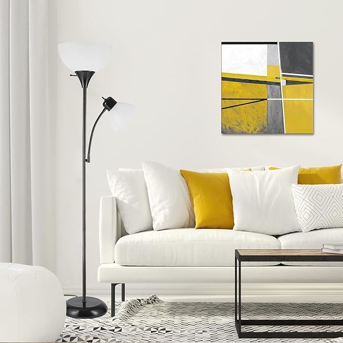 GLOBE Electric 67135 72" Torchiere Floor Lamp and Adjustable Reading Light - Image 9