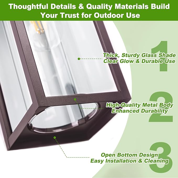 20inch Large Outdoor Wall Lights 2 Packs - Image 3