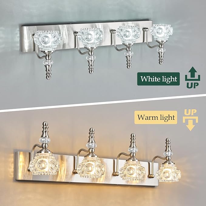 Modern Glass Crystal Vanity Light - Image 4