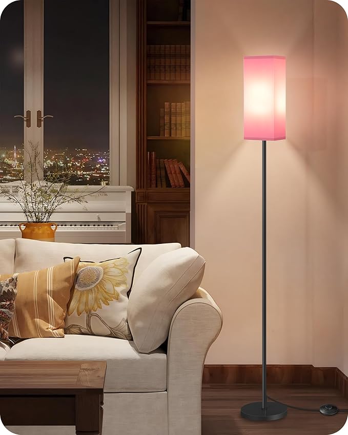 Floor Lamp, Pole with Foot Switch, Modern Standing Lamp Shade, Minimalist - Image 2