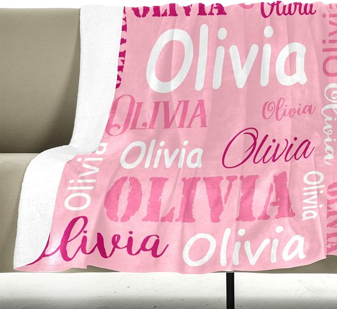 Gudina Custom Blanket with Name, Customized Name Blanket - Image 4