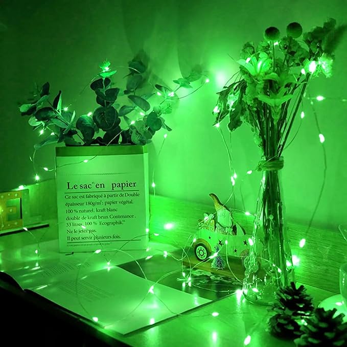 Green Fairy Lights 100 Pack 7Ft 20 LED Twinkle String Lights 3 Modes Battery - Image 5