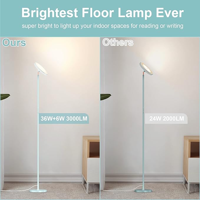 Bright Floor Lamp for Living Room, 42W LED Room Lights - Image 9