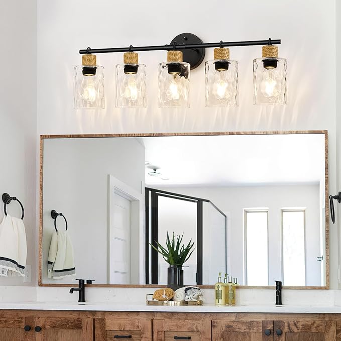 2025 Upgrade Bathroom Light Fixtures, 5-Light Coastal Vanity Lights - Image 4