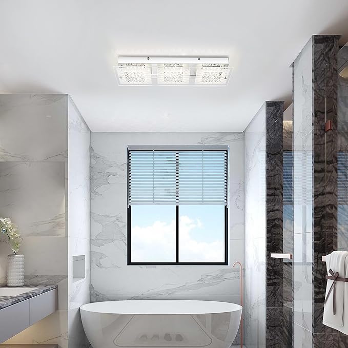 Crystal Flush Mount Ceiling Light Long Kitchen Lighting Fixtures Ceiling - Image 4