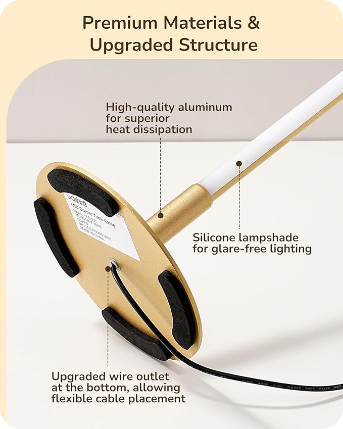 EDISHINE Upgraded LED Table Lamp Set of 2, Stepless Dimmable Bedside Lamps - Image 3