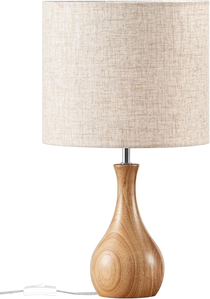 Small Table Lamp, Wood Desk Lamp - Image 9
