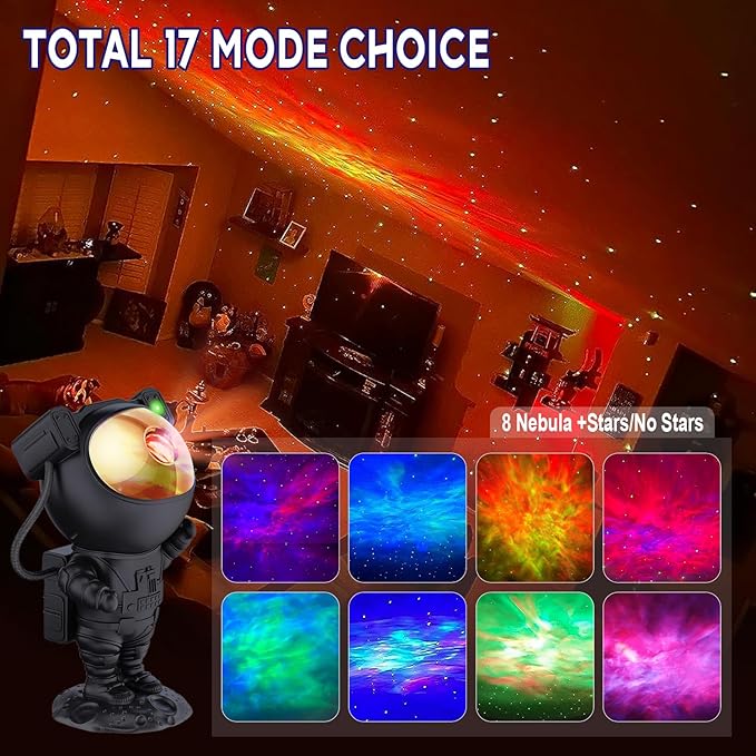 Astronaut Star Projector Galaxy Light, 360° Space Man Buddy Projector Sky LED - Image 3