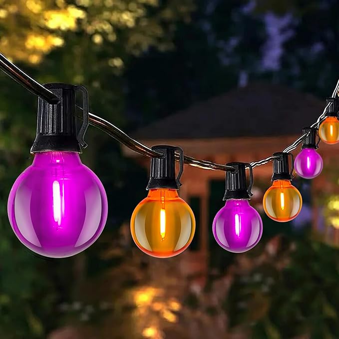 25FT G40 LED Outdoor Halloween String Lights, Hanging Patio Lights - Image 8