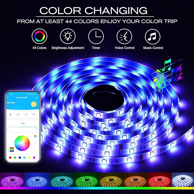 DAYBETTER RGB Led Light Strips Kit Compatible - Image 6