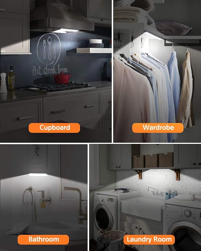 PRIORARE Led Under Cabinet Lighting Motion Sensor Wireless Rechargeable Cabinet - Image 8