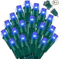 LAMPHOME Blue Wide Angle LED Christmas Lights, 64.8 Ft 300 Count by ULL