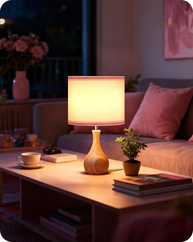 Small Table Lamp, 14.2" Cute Little Desk Lamp - Image 3
