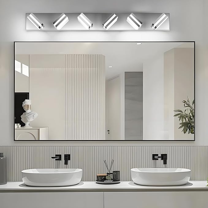 IZORRO LED Modern Bathroom Lights Fixtures, Chrome Acrylic Wall Lighting - Image 7