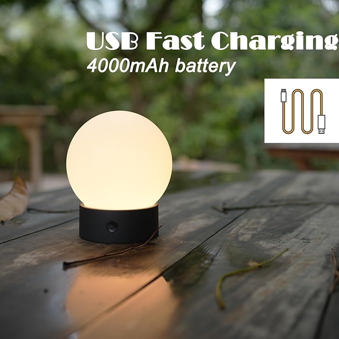 Small Cute Cordless Table Lamp Rechargeable, Battery Operated Shower Lamp - Image 6