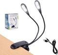 Music Stand Light, 1/2/4/10 Pack Clip on LED Book Lights, USB and AAA Battery by TEECOO