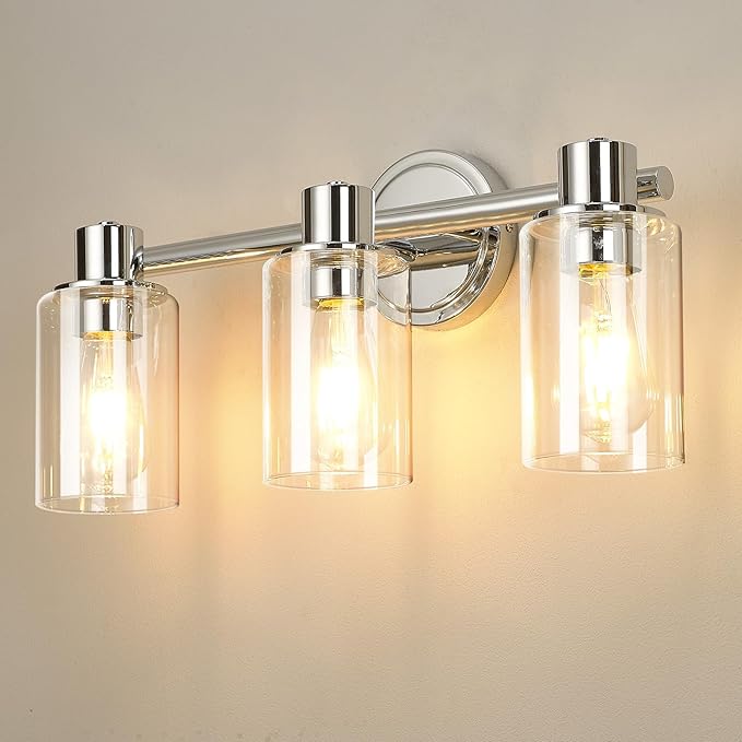 3 Light Bathroom Wall Light Fixtures Chrome Bathroom Wall Sconce by ALAISLYC