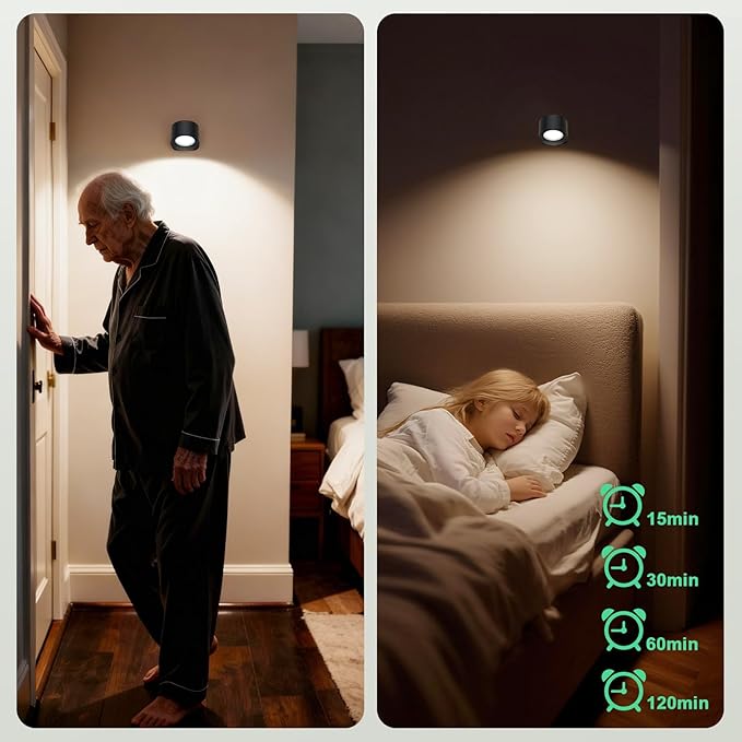 Aomees Wall Lights Battery Operated Wall Sconce, 3 Color Temperatures & 3 - Image 5
