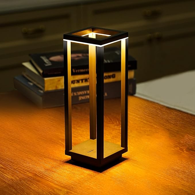 Cordless Table Lamp Rechargeable, IP55 Waterproof, 60h Runtime Protable Outdoor by Unknown
