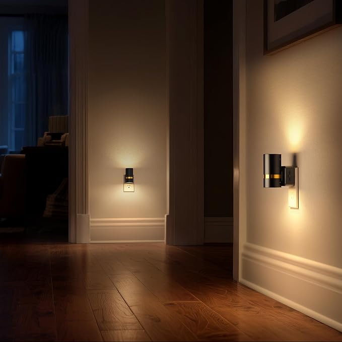 DORESshop LED Night Lights Plug into Wall, 2 Pack, Slide Brightness Adjustable - Image 4