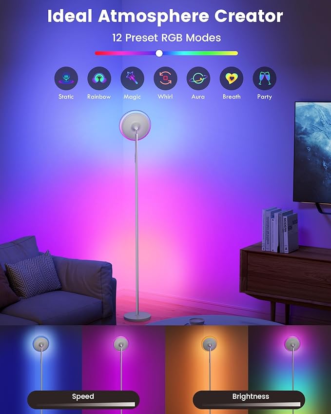 Bright Floor Lamp, 42W 3700LM LED Torchiere Floor Lamps - Image 4