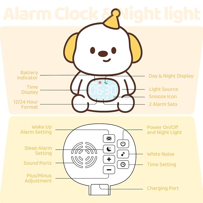 Dog Alarm Clock with Night Light - Image 9