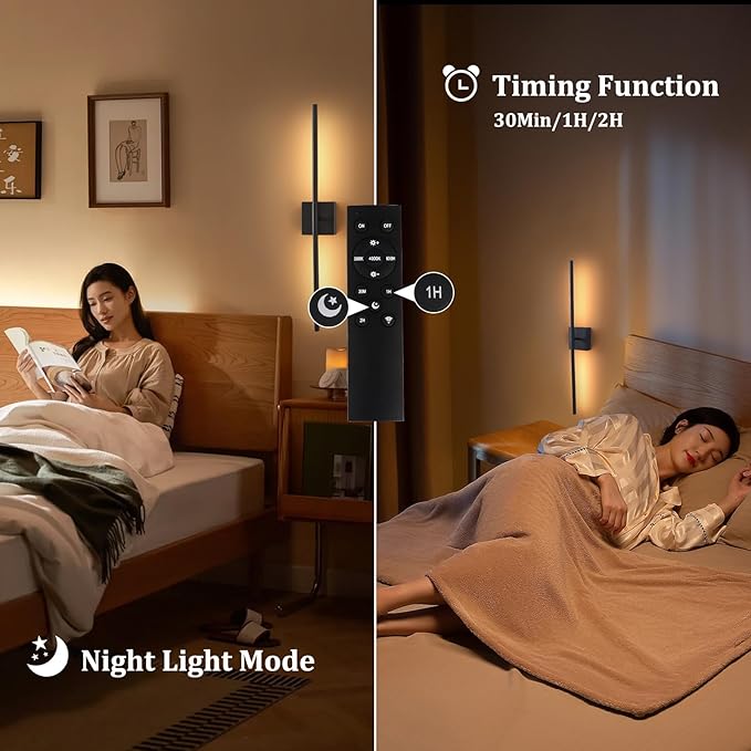 Battery Operated Wall Sconce Set of 2, 10400mAh Rechargeable Wall Lights - Image 6