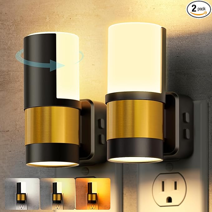 Briignite Night Lights Plug into Wall, 2 Pack Dimmable 3CCT Night Light by WelcometoBriigniteenjoyyourshopping