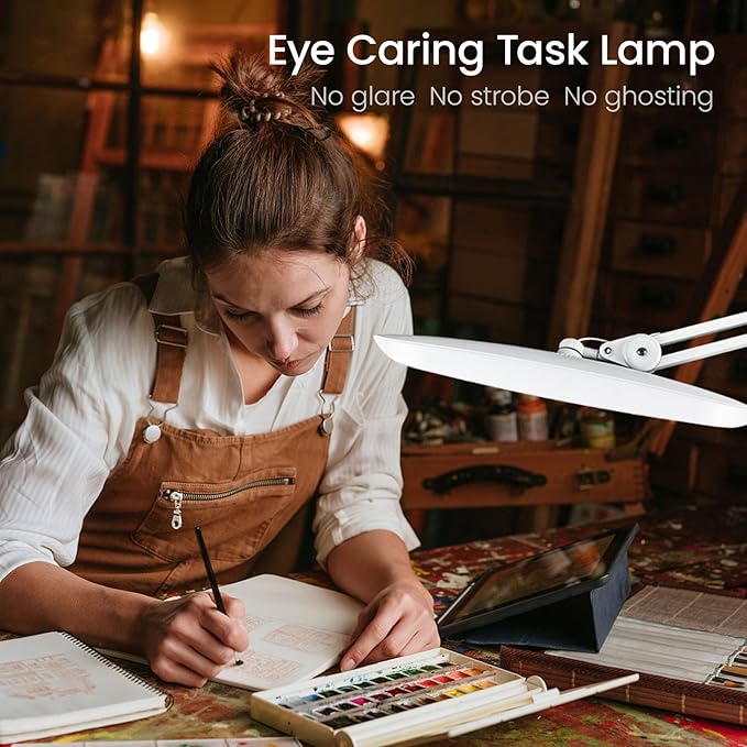 1600 Lumens LED Desk Lamp 24W Super Bright Architect Task Lamp 20 Inches 3 - Image 4