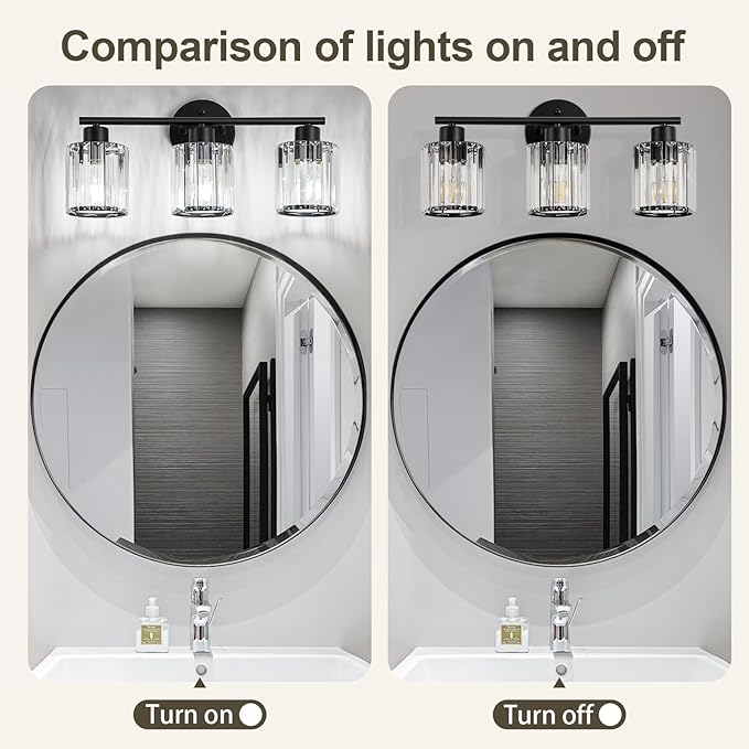 Crystal Bathroom Light Fixtures, Bathroom Lighting Fixtures Over Mirror - Image 3