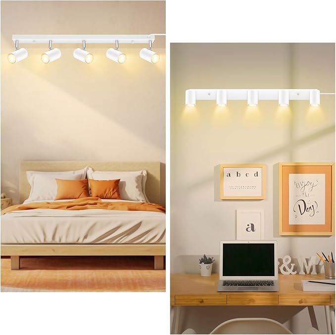 5 Light Track Lighting Kit, Industrial LED Wall Light - Image 7