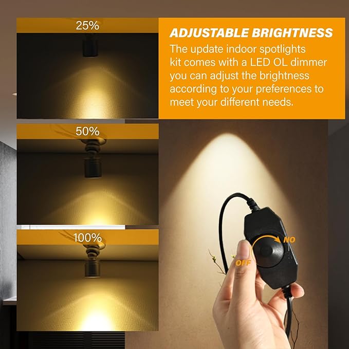 YaeCCC Dimmable LED Mini Spotlight Jewelry Showcase Display Lights Black Shell - Image 5