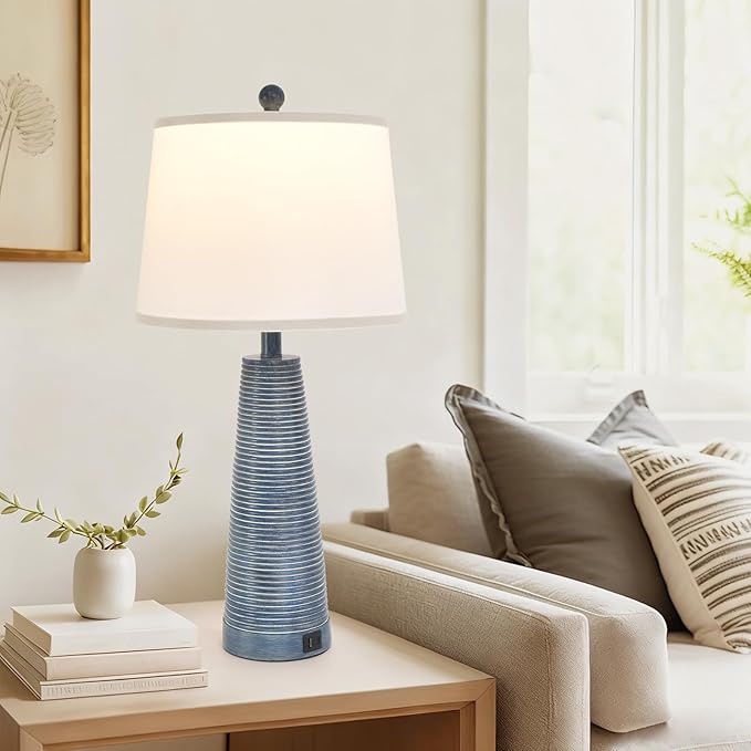 Terpsichore Nightstand Lamp Bedside Lamps Vintage Rustic Farmhouse Table Lamp 3 - Image 4