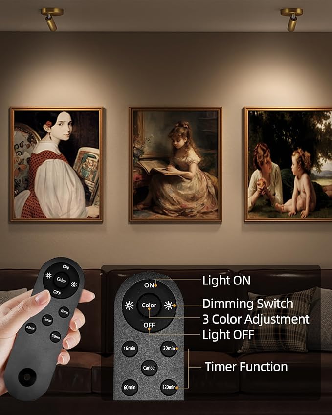 EZVALO LED Spotlight Indoor, 5500mAh Rechargeable Battery Uplighting Indoor - Image 3