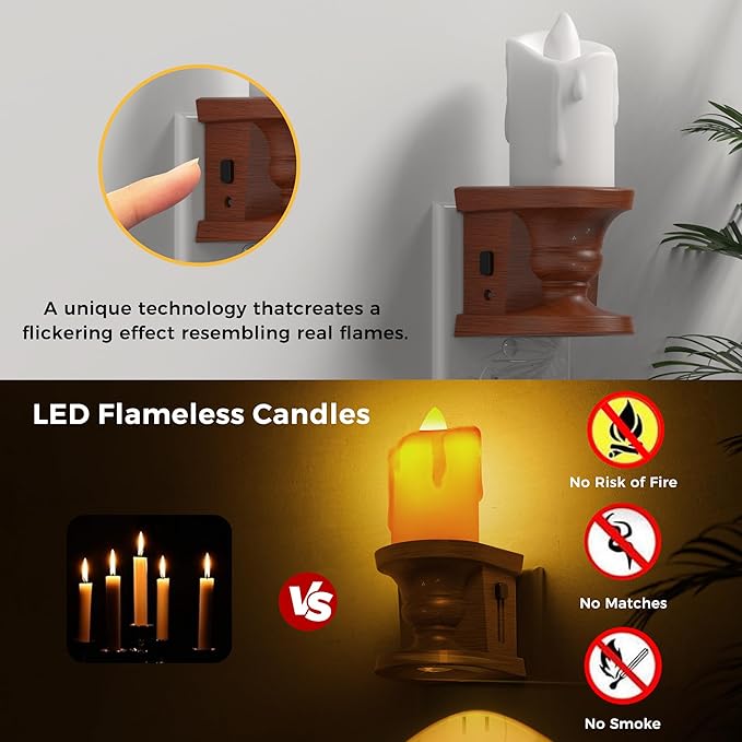 L LOHAS LED Night Light, Flameless Candle Night Light - Image 2