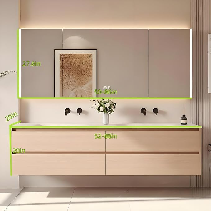 62'' Double Bathroom Vanity - Image 2