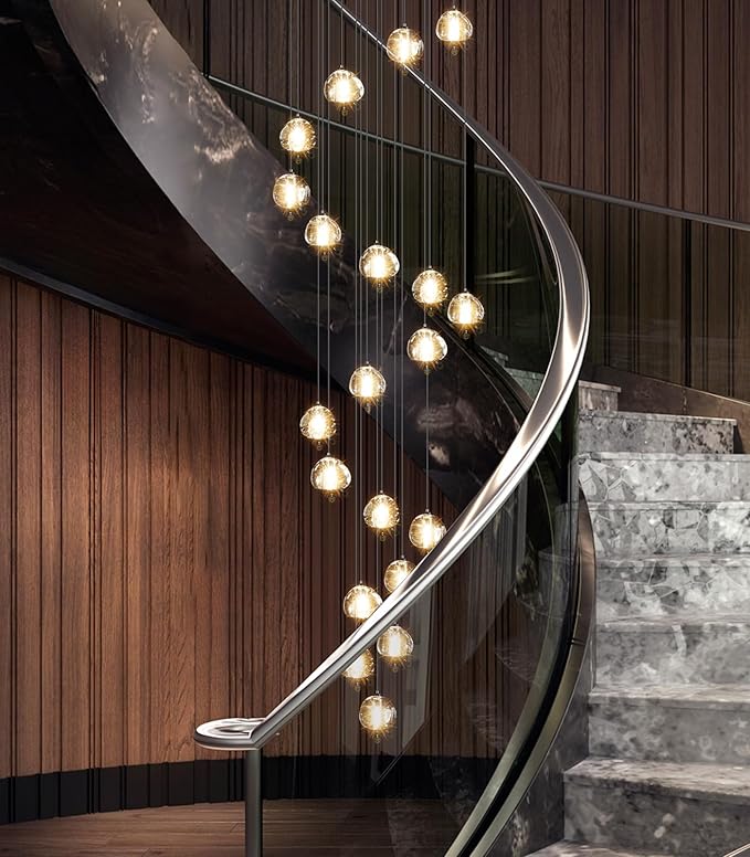 LED Glam Chandelier 138 inches Long Light Luxury Crystal Ceiling Chandeliers by HAIXIANG