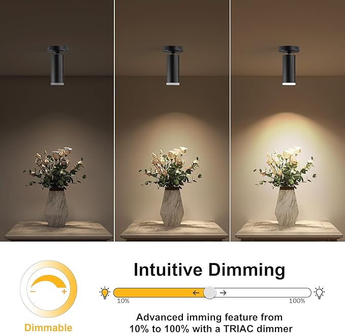 9W LED Dimmable Ceiling Spotlight Indoor – Adjustable Accent Surface Mount - Image 3