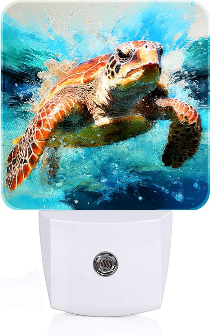 Sea Turtle Night Light, Plug-in Nightlights Auto Sensor Night Lamp Dusk-to-Dawn by Unknown