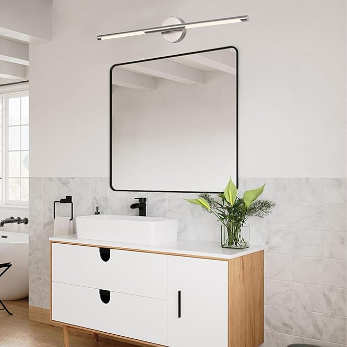 BONLICHT Brushed Nickel Vanity Light Fixtures Over Mirror 20W 350°Rotatable - Image 2