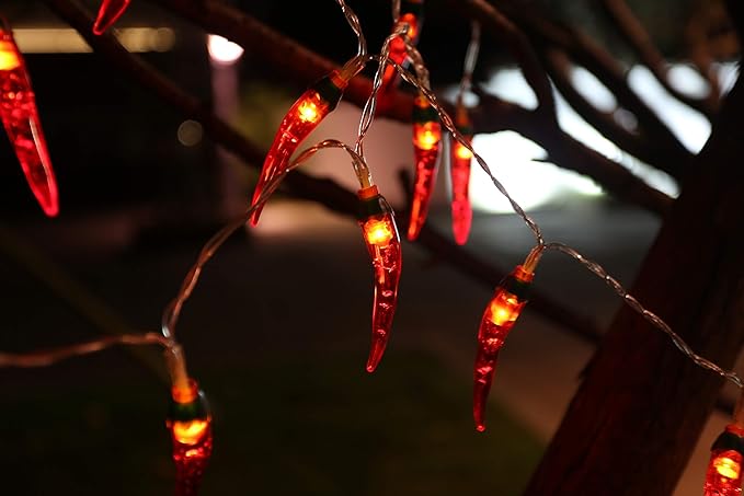 OKBA 2pack red Chili Pepper String Lights, 40 LED Pepper String lamp Indoor - Image 5