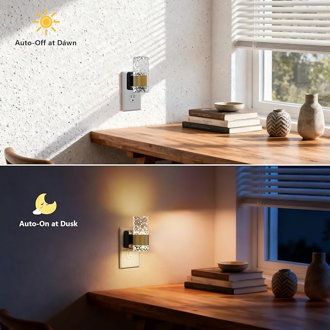 LED Night Lights Plug into Wall 2 Pack, Bubble Nightlight - Image 3