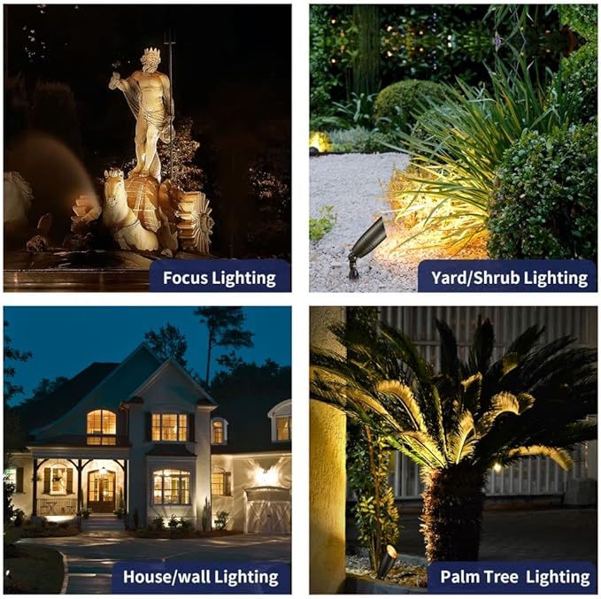Gardenreet Brass Low Voltage Landscape Spotlights Kit 12V LED - Image 6