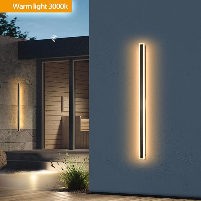 Modern Outdoor Lights, 59 Inch Outdoor Wall Light 3000K Outdoor Lighting IP65 - Image 3