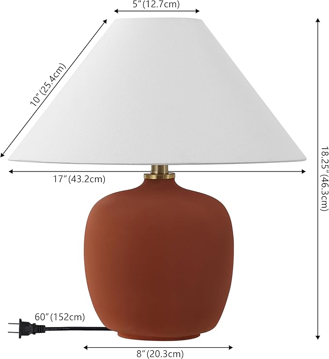JONATHAN Y JYL5600C-SET2 Delphi 18.25" Minimalist Scandinavian Resin/Iron LED - Image 4